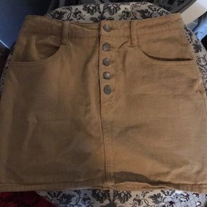 Khaki mini skirt